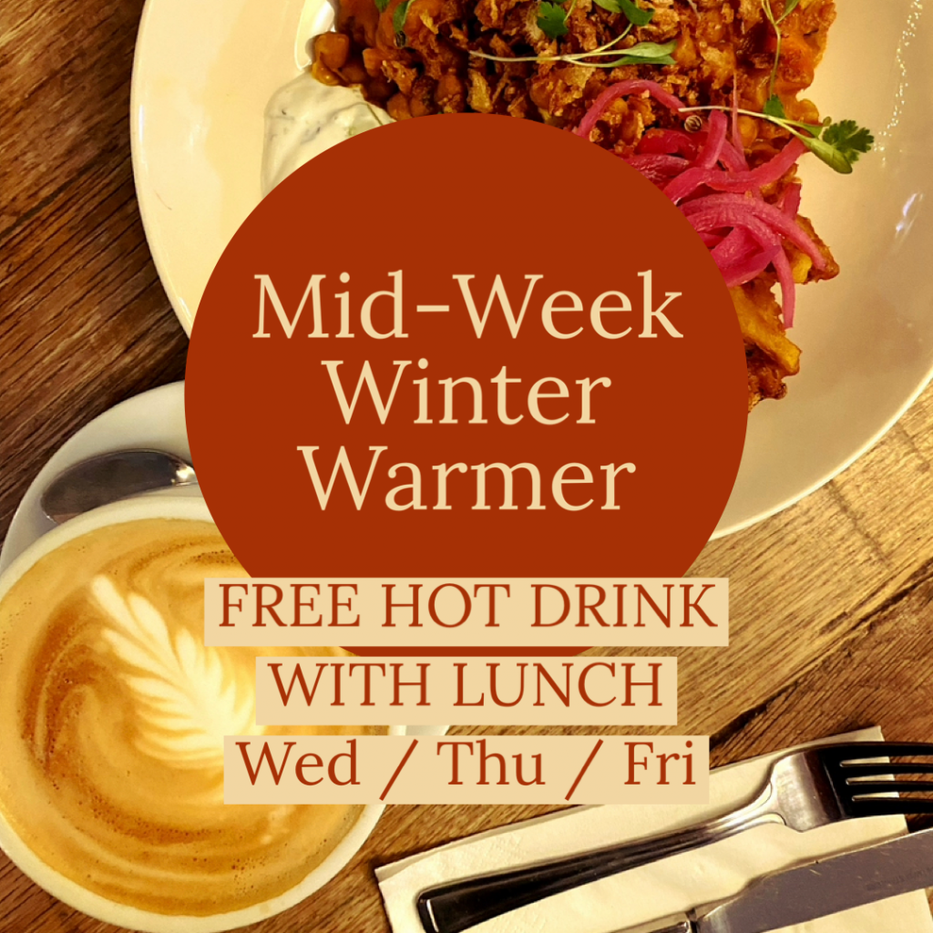 FREE HOT DRINK WITH LUNCH (until Friday 16th December 2022) Home Farm